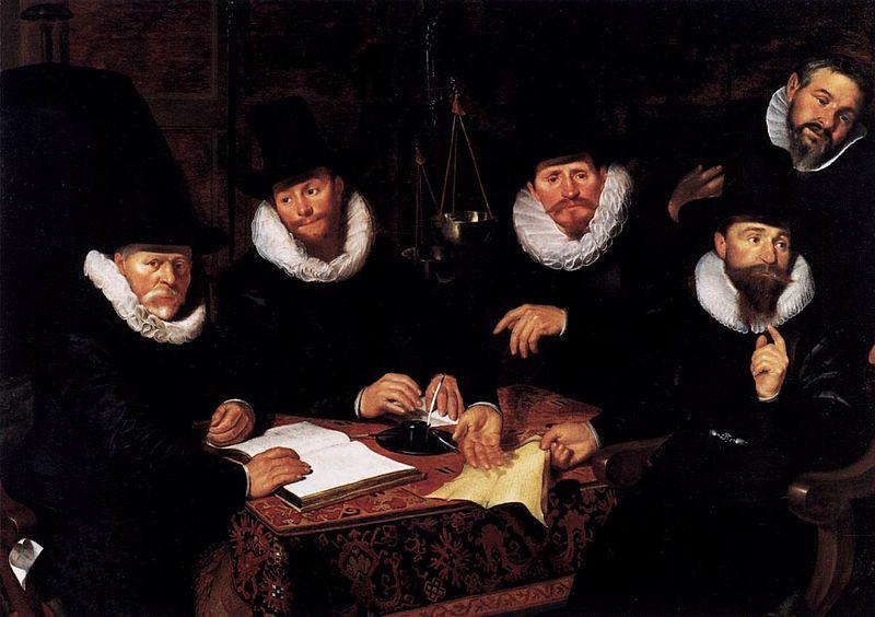 Werner van den Valckert Five Regents of the Groot-Kramergild oil painting image